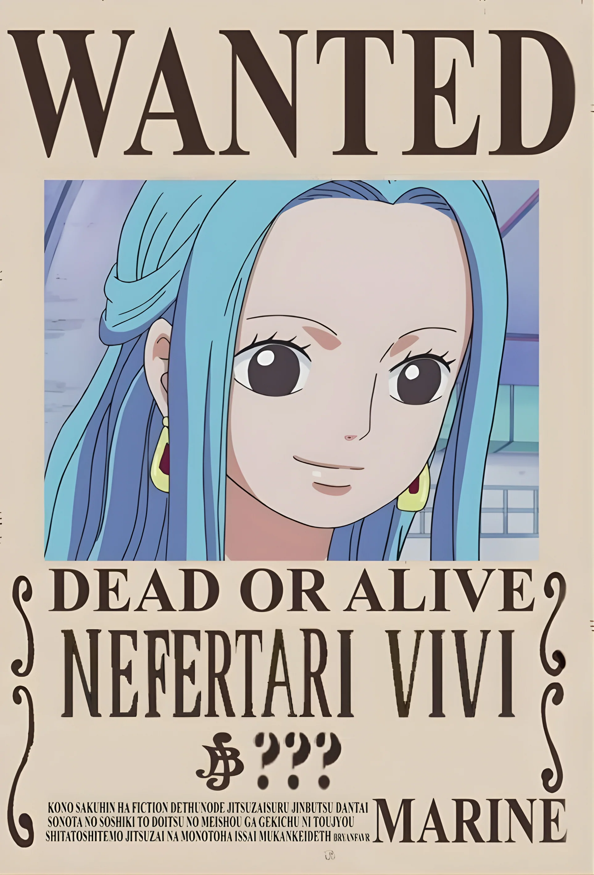 Nefertari Vivi "Miss Wednesday" Commemorative Bounty Poster- A3 & A4 One Piece Wall Art - Image 2